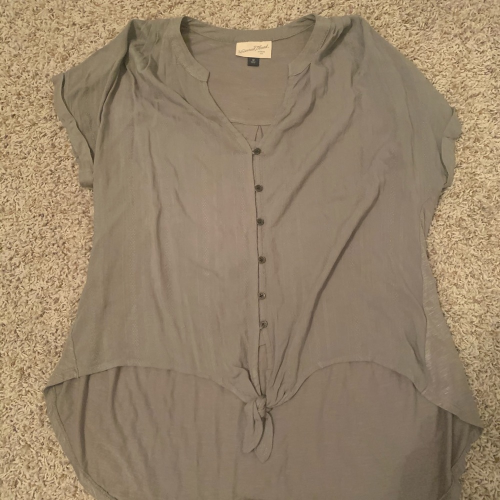 Olive Green Front Tie Top